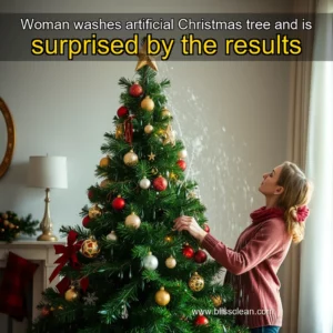 Read more about the article Woman washes artificial Christmas tree and is surprised by the results