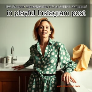 Read more about the article Eva Mendes turns cleaning into a fashion statement in playful Instagram post