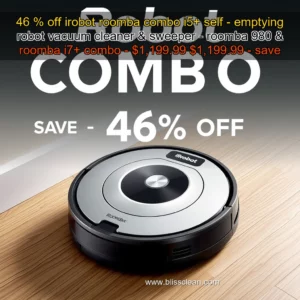 Read more about the article 46 % off irobot roomba combo i5+ self – emptying robot vacuum cleaner & sweeper – roomba 980 & roomba i7+ combo – $1,199.99 $1,199.99 – save 46%!