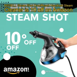 Read more about the article BISSELL Steam Shot OmniReach Handheld Steam Cleaner is 10  off on Amazon