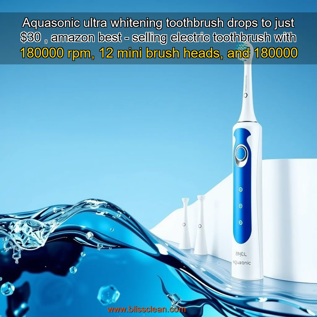 Read more about the article Aquasonic ultra whitening toothbrush drops to just $30 , amazon best – selling electric toothbrush with 180000 rpm, 12 mini brush heads, and 180000 scrubbing cycles, now available for $459.99.