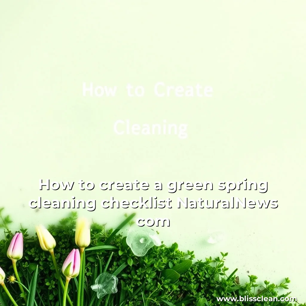 Read more about the article How to create a green spring cleaning checklist  NaturalNews  com