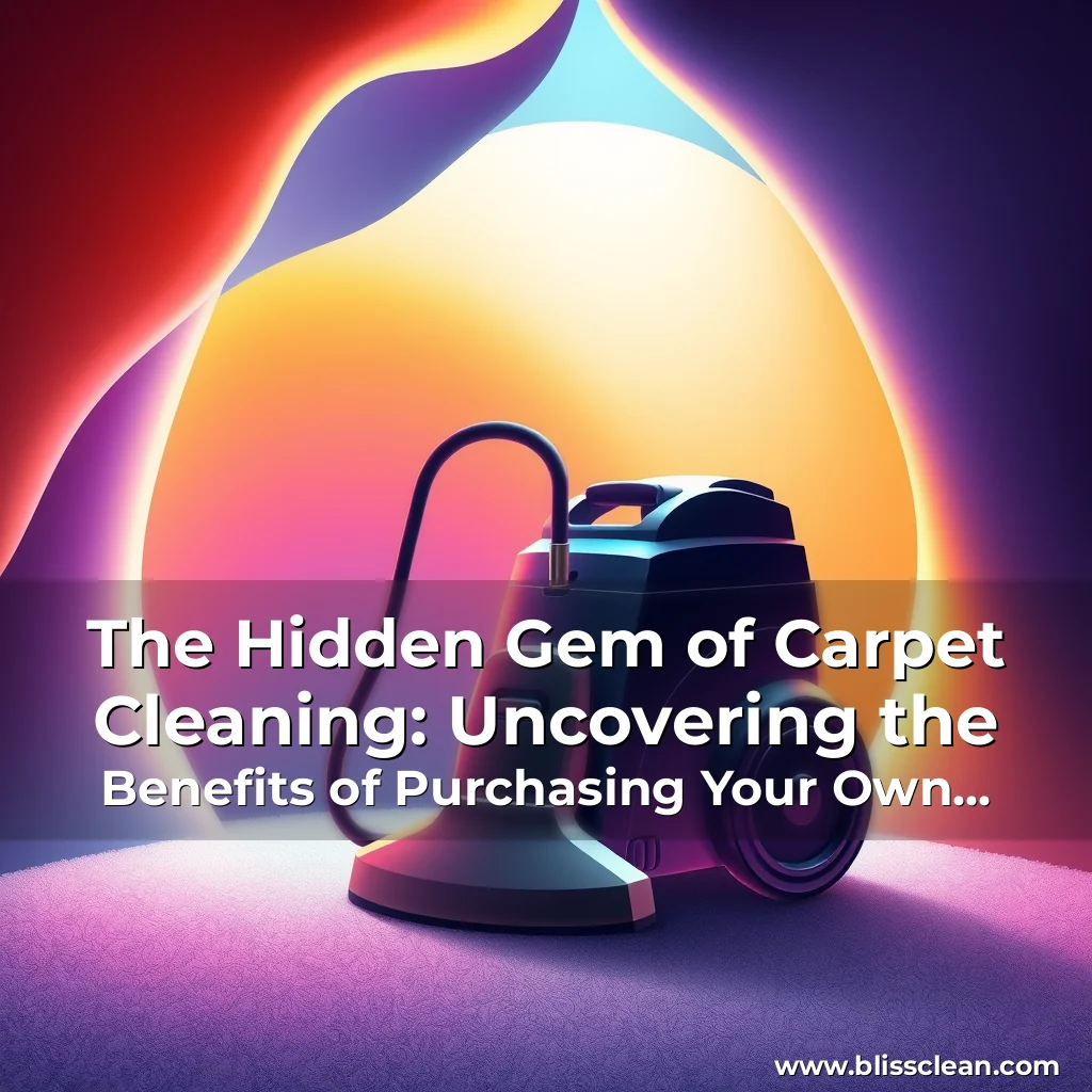 Read more about the article The Hidden Gem of Carpet Cleaning: Uncovering the Benefits of Purchasing Your Own Carpet Cleaner