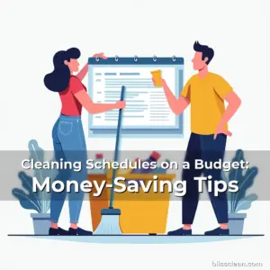 Artistic representation for Cleaning Schedules on a Budget: Money-Saving Tips