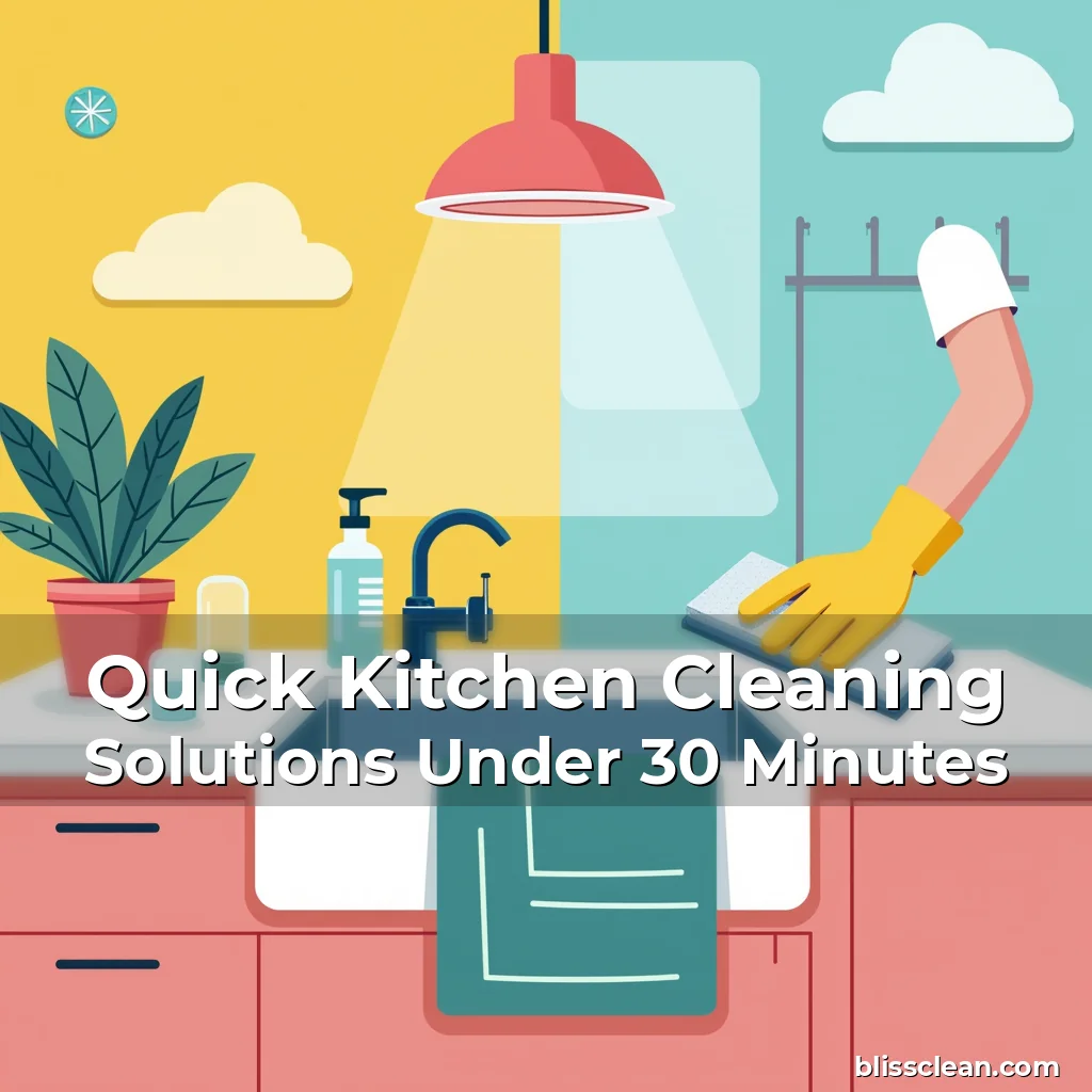 Artistic representation for Quick Kitchen Cleaning Solutions Under 30 Minutes
