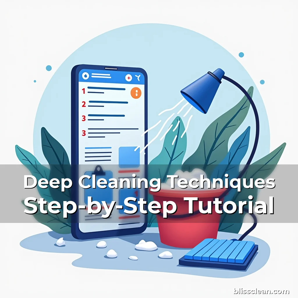 Artistic representation for Deep Cleaning Techniques Step-by-Step Tutorial