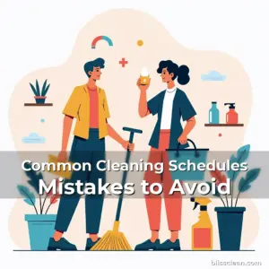Artistic representation for Common Cleaning Schedules Mistakes to Avoid