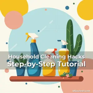 Artistic representation for Household Cleaning Hacks Step-by-Step Tutorial