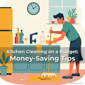 Artistic representation for Kitchen Cleaning on a Budget: Money-Saving Tips