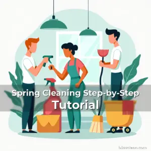 Artistic representation for Spring Cleaning Step-by-Step Tutorial