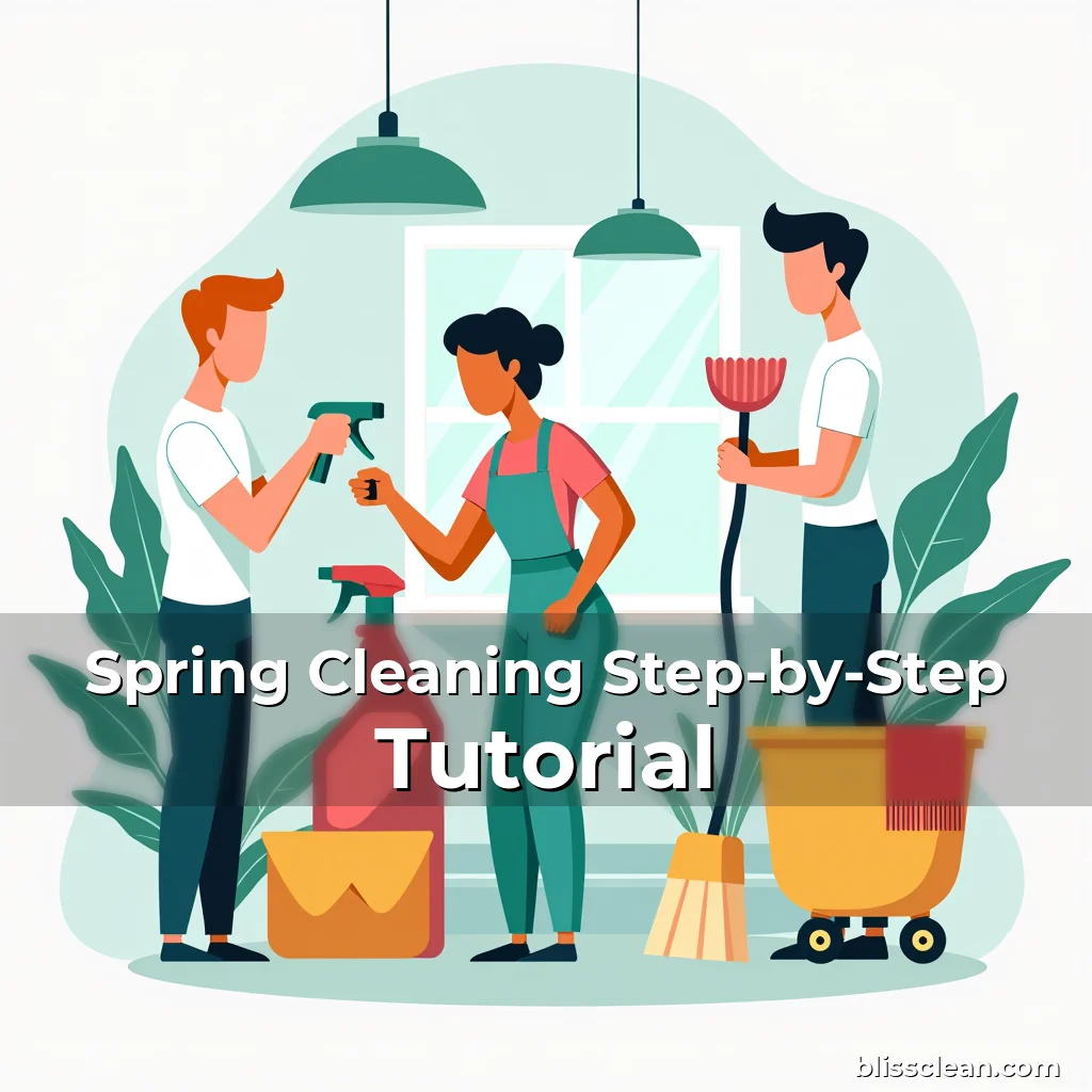 Artistic representation for Spring Cleaning Step-by-Step Tutorial