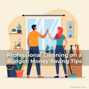 Artistic representation for Professional Cleaning on a Budget: Money-Saving Tips