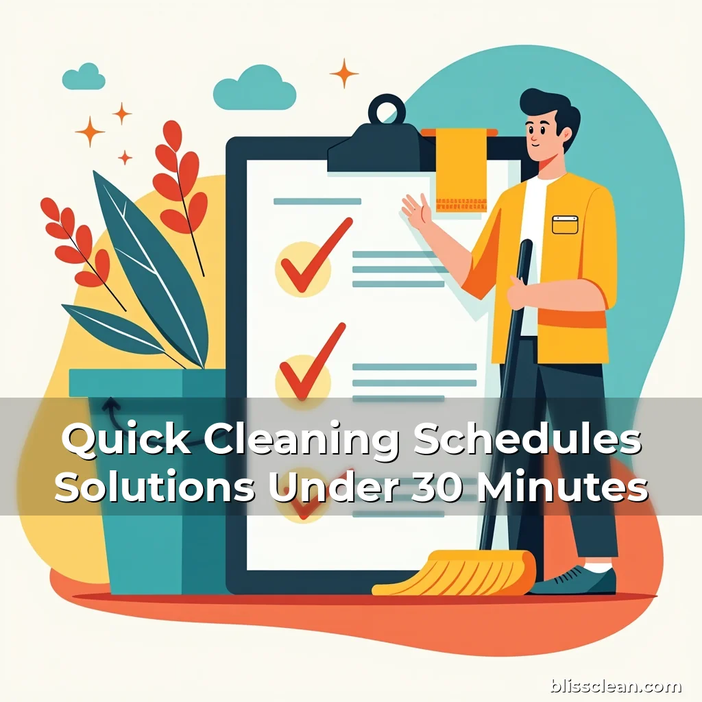 Artistic representation for Quick Cleaning Schedules Solutions Under 30 Minutes