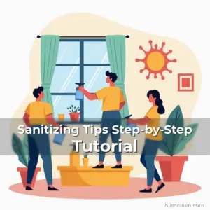 Artistic representation for Sanitizing Tips Step-by-Step Tutorial