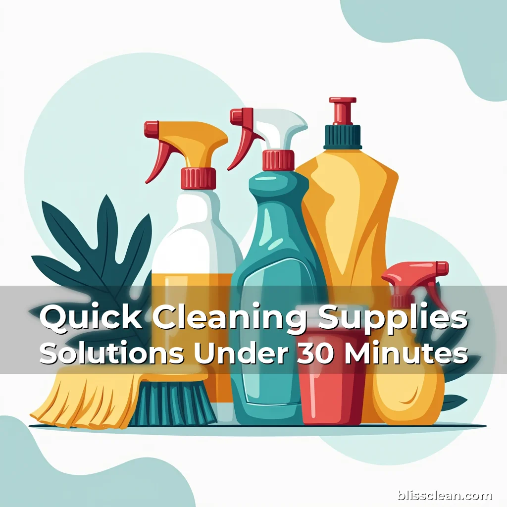 Artistic representation for Quick Cleaning Supplies Solutions Under 30 Minutes