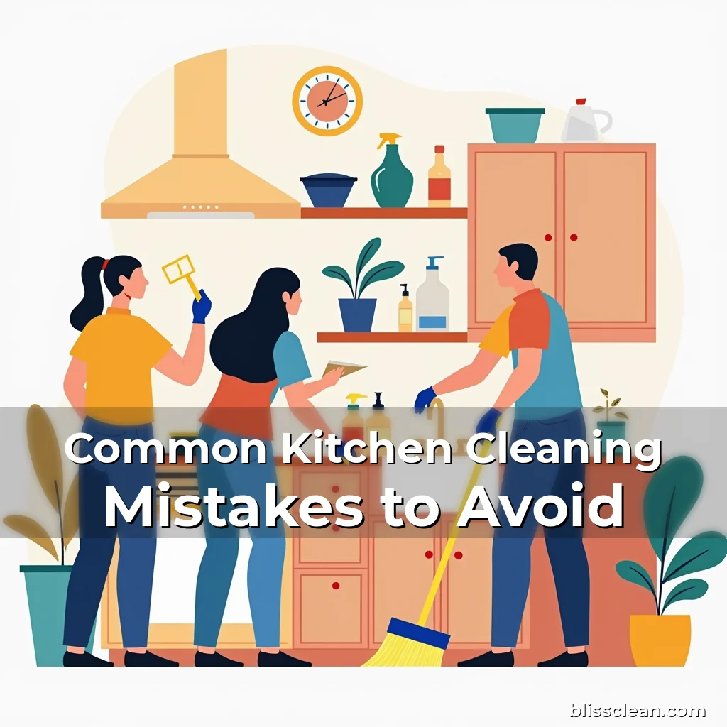 Artistic representation for Common Kitchen Cleaning Mistakes to Avoid