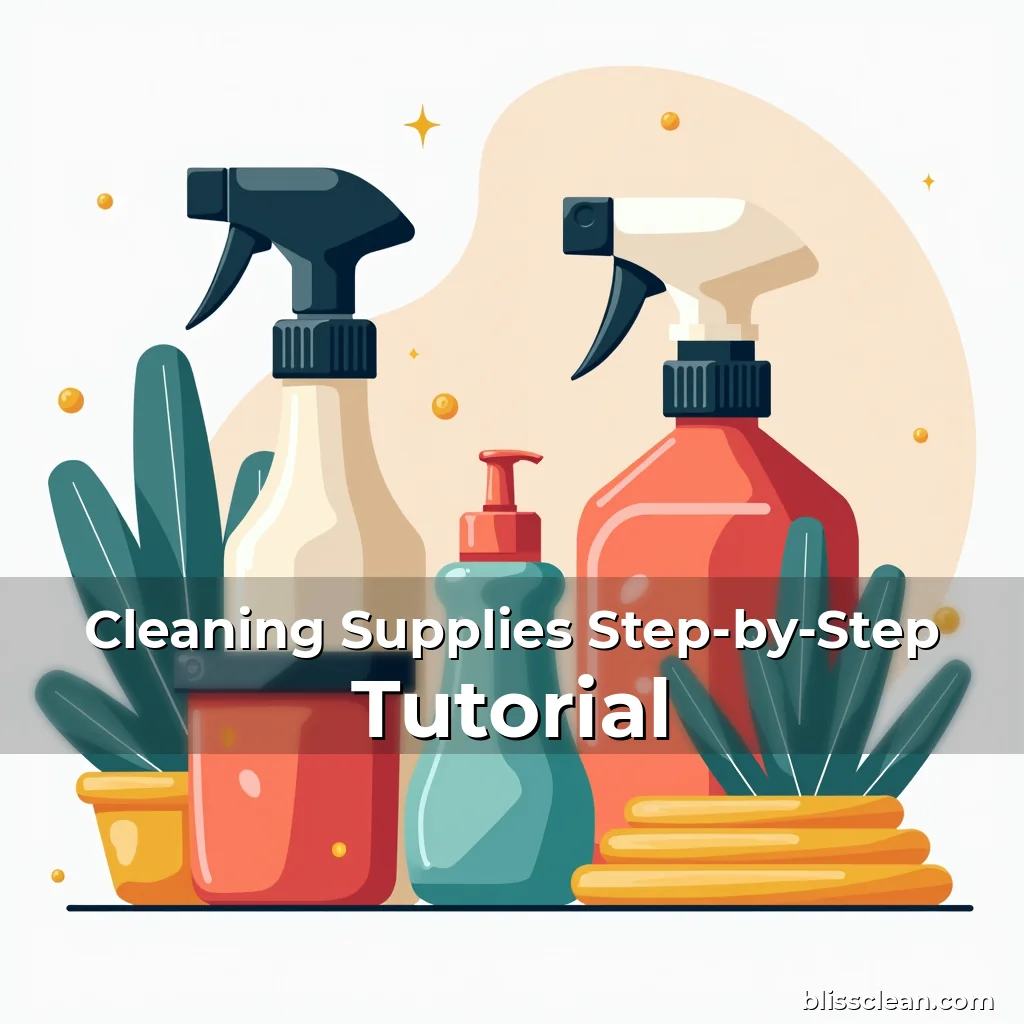Artistic representation for Cleaning Supplies Step-by-Step Tutorial