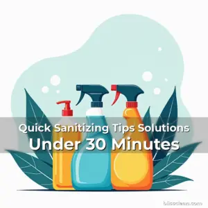 Artistic representation for Quick Sanitizing Tips Solutions Under 30 Minutes